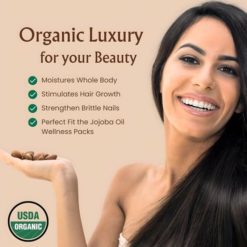 BodyJ4You Jojoba Oil for Face Skin - USDA Organic 100% Pure Cold Pressed - Facial Dermaplane Gua Sha Hair Growth Body Massage DIY - Unrefined Carrier Hexane Free Natural - Bulk Value Size Carrier Wax