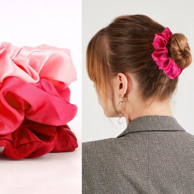 KICOSY 20PCS Pink Hair Scrunchies Bulk Pink Hair Ties for Women Girls Hair Accessories Valentine's Day Galentines Gift