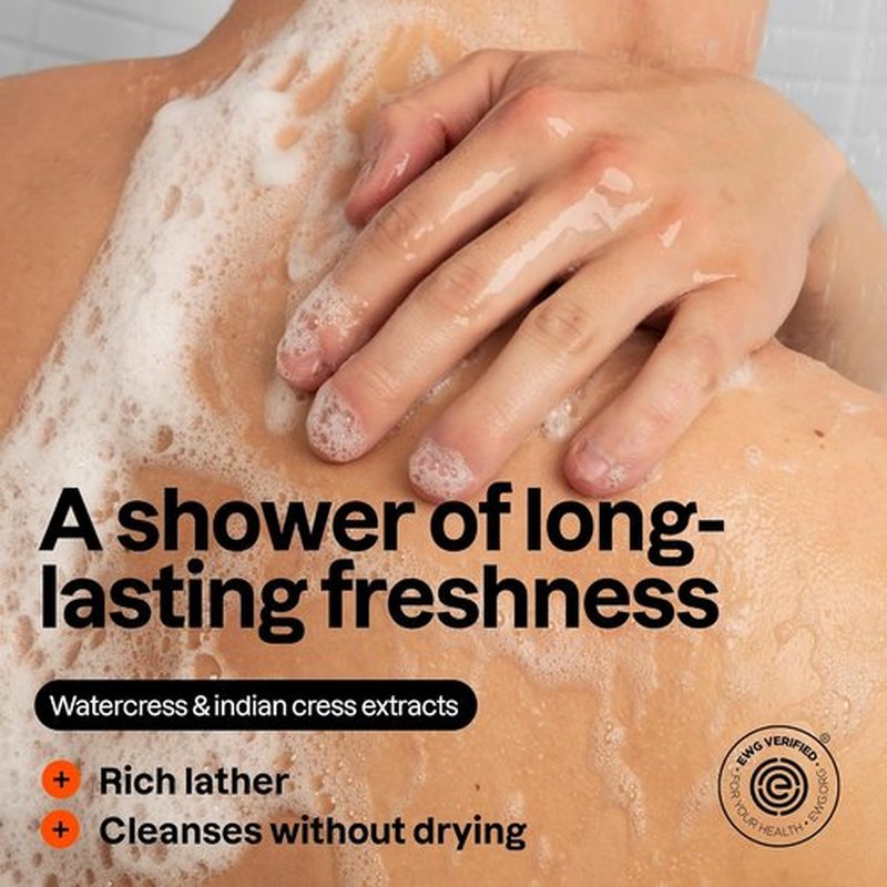ATTITUDE Shower Gel - Men's Body Wash with 98% Natural Ingredients | Matcha & Bergamot, 14 Fl Oz