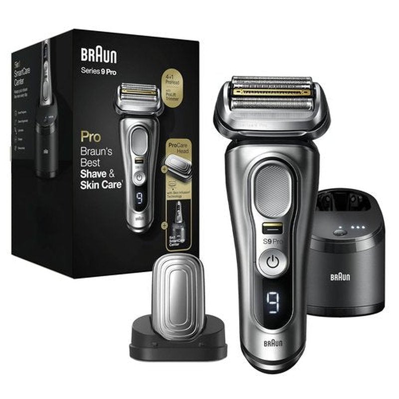 Braun Series 9 Pro 9487cc Electric Razor - Wet & Dry Rechargeable Shaver with Clean & Charge Station