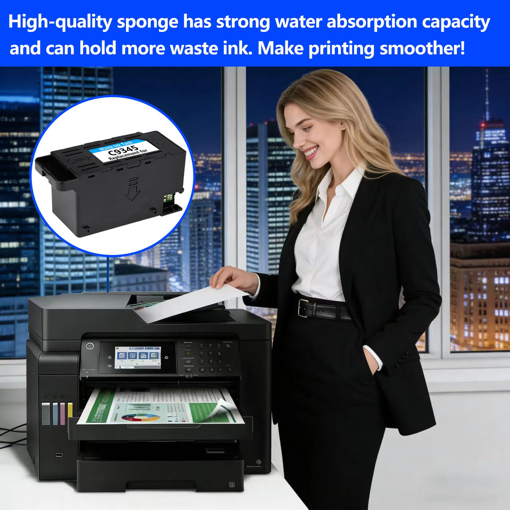 XPRETOER C9345 Ink Maintenance Box Compatibility Replacement for ET-8550 ET-16600 ET-5850 ET-5800 ET-16650 ET-8500 WF-7840 WF-7820 ET-5880 WF-7310 ST-C8000 ST-C8090 Printer (C12C934591/PXMB9/C9345)
