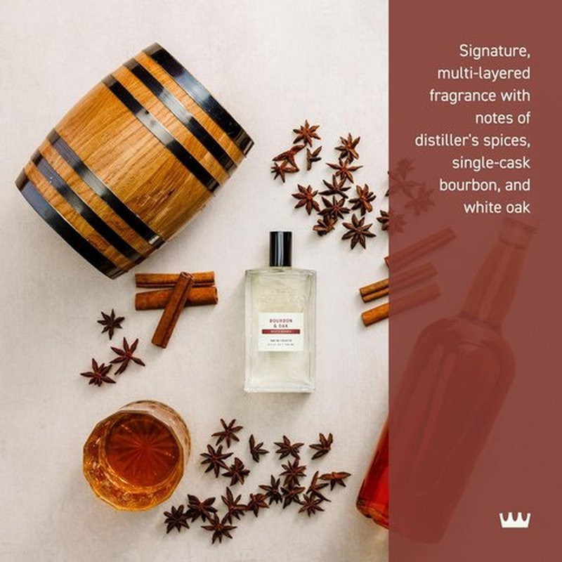 Cremo Cologne For Men - Bourbon & Oak Men's Fragrance Spray, Sophisticated Distiller’s Spice Blend, 3.4 Fl Oz