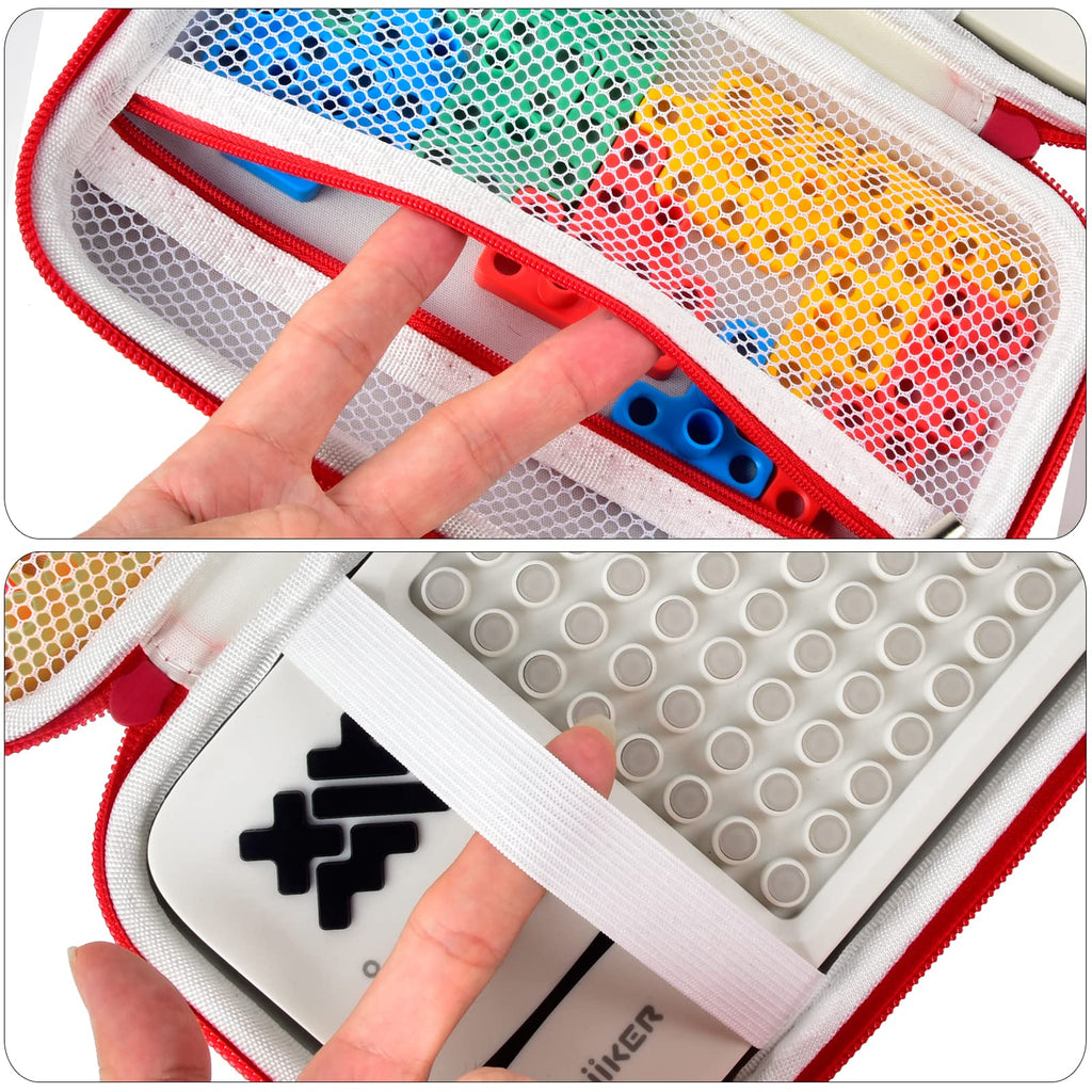 casmilee Case for GiiKER Super Blocks STEM Toys & Super Slide Brain Teaser Puzzle Games, Storage Organizer for Electronic Pattern Matching Console, Travel Puzzles Holder,Box Only-White