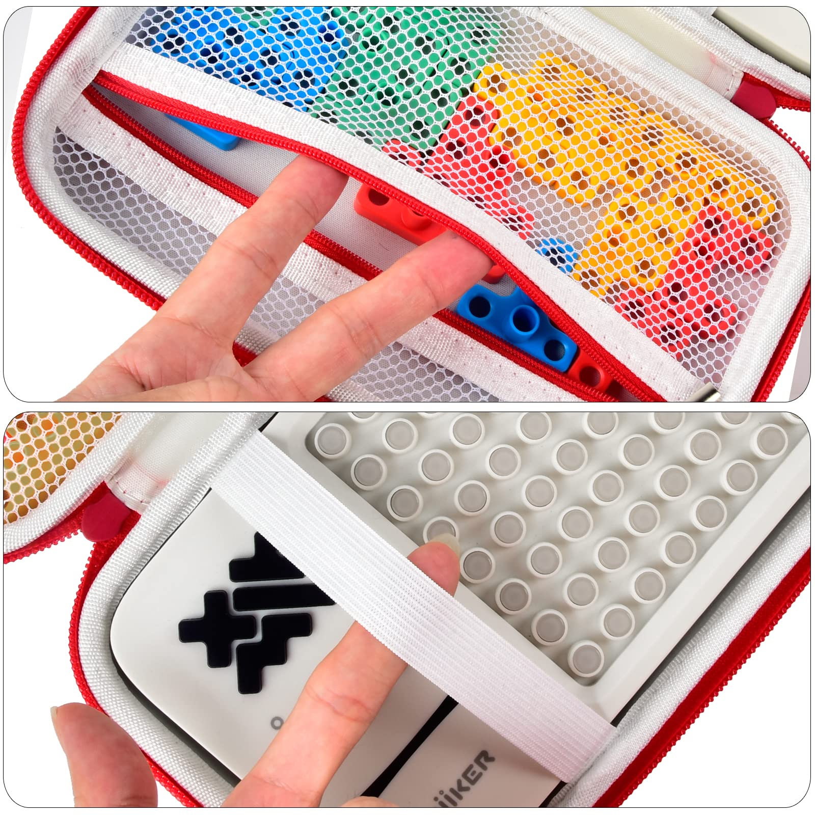 casmilee Case for GiiKER Super Blocks STEM Toys & Super Slide Brain Teaser Puzzle Games, Storage Organizer for Electronic Pattern Matching Console, Travel Puzzles Holder,Box Only-White
