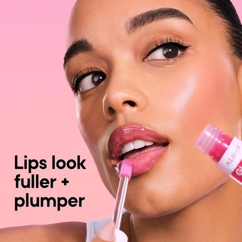 Almay Gleam Big™ Lip Serum - Hydrating, Hypoallergenic Lip Gloss in 100 Positively Pink | 0.13 fl oz