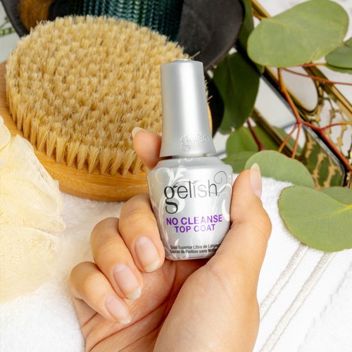 Gelish No-Cleanse Top Coat – 15ml No Wipe High-Gloss Finish, Durability, Long-Lasting, Easy Application, UV/LED Compatible, Professional Gel Nail Polish Sealer