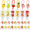 Sacubee 24 Pack Fruit Scentend Hand Sanitizers with Cute Keychains Bulk Travel Size Mini Hand Sanitizer Gel 1oz Employee Appreciation Gifts Teacher Nurse Coworker Team Gifts Back to School Party Favor