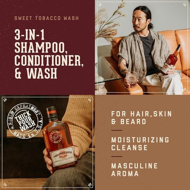 18.21 Man Made 3-in-1 Body Wash, Shampoo & Conditioner - Moisturizing Formula for All Hair & Skin Types | 32oz