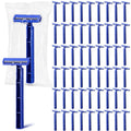 Chumia 500 Pcs Disposable Twin Blade Razor Shaving Safety Razor for Men Individually Wrapped with Clear Safety Cap Bulk Packed Portable for Hotel Guest House Travel Home Use(Blue)