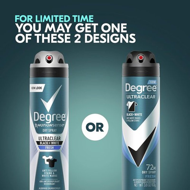 Degree Men Antiperspirant Spray - Black + White | 3 Count Instant Stain Protection, 3.8 oz