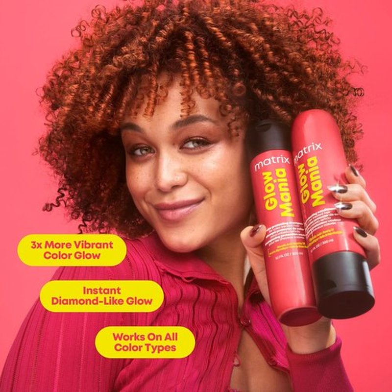 MATRIX Glow Mania Shampoo - Sulfate-Free Formula for Enhanced Shine & Moisture | Color-Treated Hair