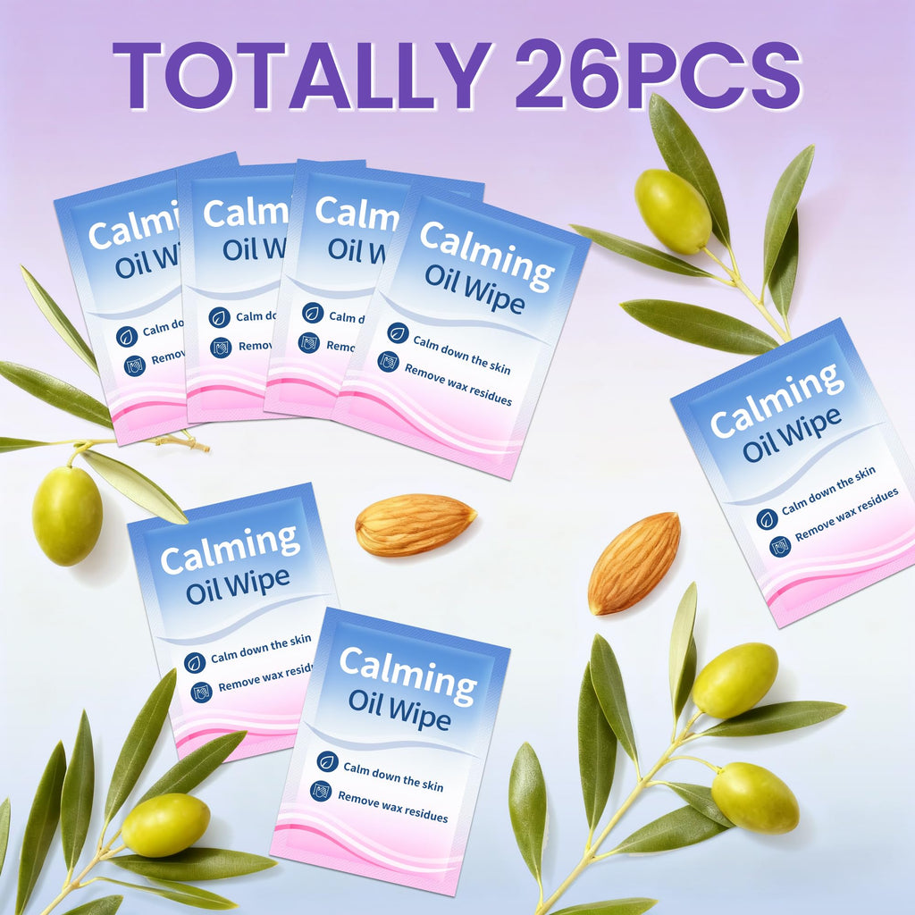 LaWink Post Wax Wipes 26PCS, After Waxing Calming Oil Wipes, Remover for the Skin Wax, After Wax Care, Wax Residue Remover for Skin For Home and Salon for Facial Body Skin Care