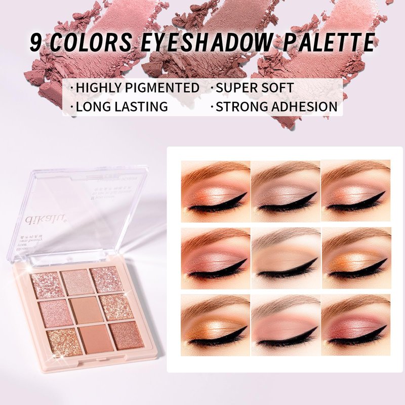 YBUETE Makeup Set Kit for Women Girls Teens, Makeup Present Set, Includes 9 Color Eyeshadow, Counter Stick, Foundation, Eyebrow Pencil, Eyeliner, Mascara, Lip Gloss, 5Pcs Brushes, Sponge
