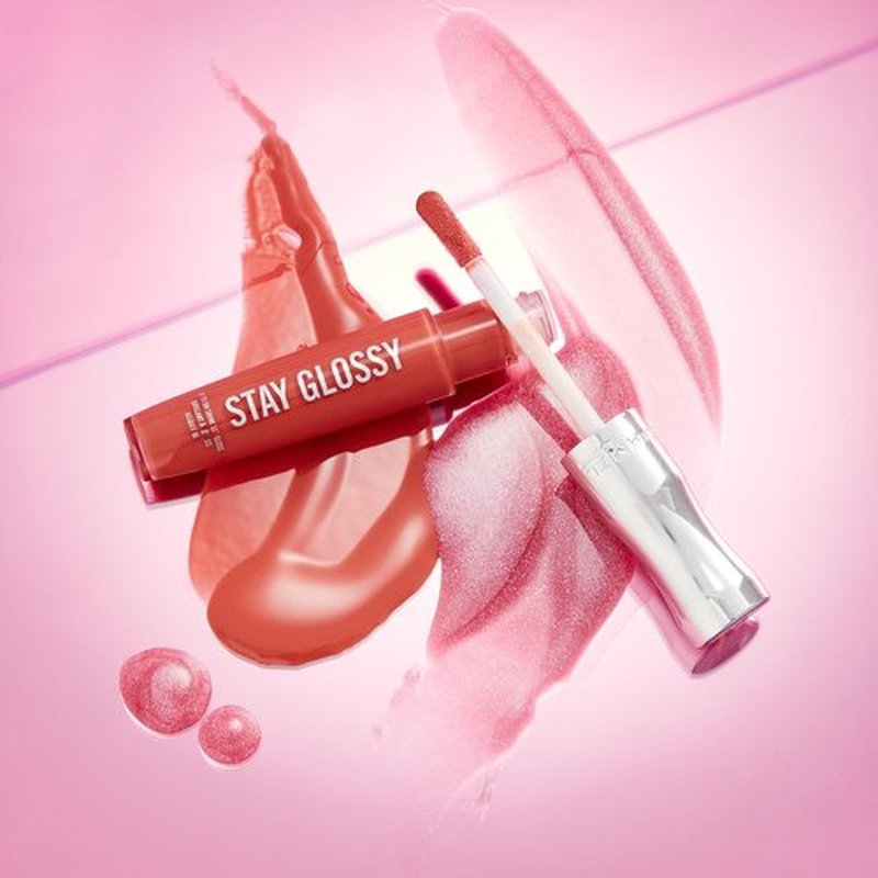 Rimmel Stay Glossy Lip Gloss - Non-Sticky and Lightweight Formula for Lip Color and Shine - 200 Tainted Love, .18oz (Pack of 2)