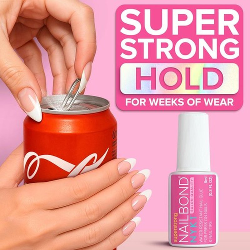 NYK1 NailBond - Super Strong Nail Glue for Press On Nails & Acrylics | Long Lasting, Mess-Free 8ml