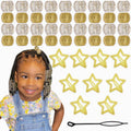 YAEISM Gold Hair Beads for Braids 100PCS Acrylic Loc Dreadlock Large Pony Beads Bling Star Hair Clips Cute Y2K Hair Accessories for Women Girls