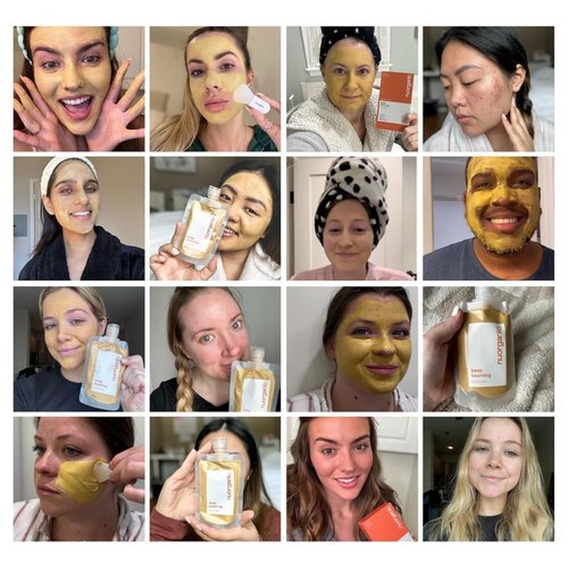 Nuorganic Turmeric Face Mask - Soothing & Acne Clearing - Airtight Squeezy Tube, 12-Month Freshness