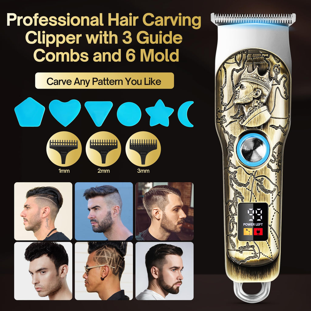 INTRO WILD Professional Hair Clippers Kit for Men, Grooming and Trimming Set