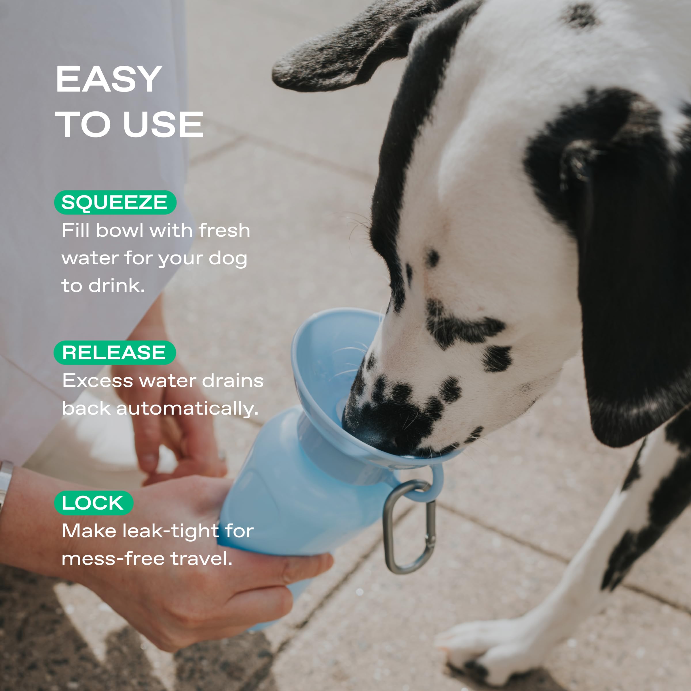 Springer Dog Water Bottle | Portable Travel Drinking Feeder Dispenser for Dogs & Puppies | As Seen on Shark Tank | Leak-Proof Bowl | BPA-Free | Outdoor Walking, Hiking & Travel | 22oz Lilac
