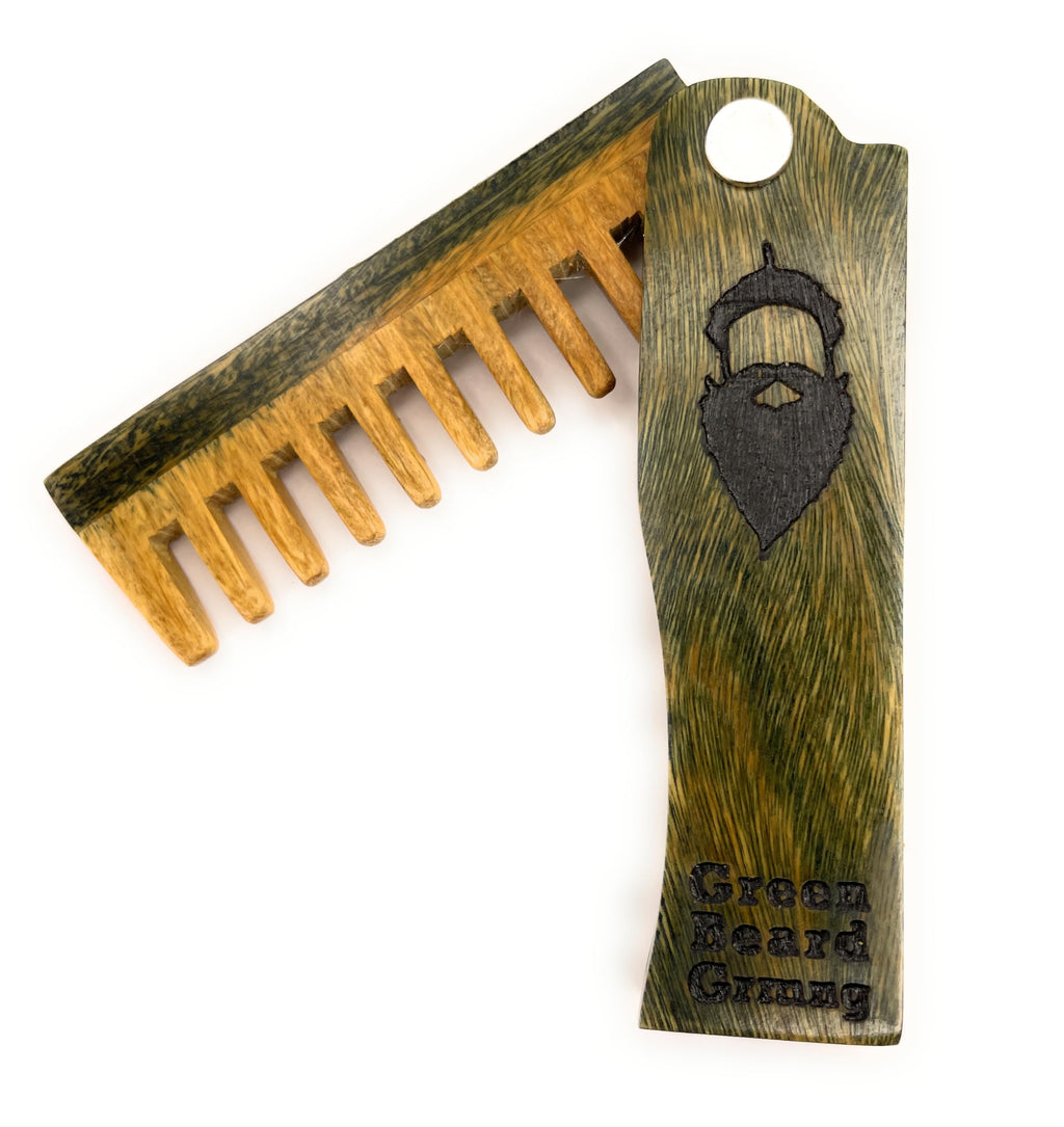 Redesigned Tree-mendous Sandalwood Wide Tooth Folding Comb - Durable Pocket Combs that Plant Trees by Green Beard Grmng