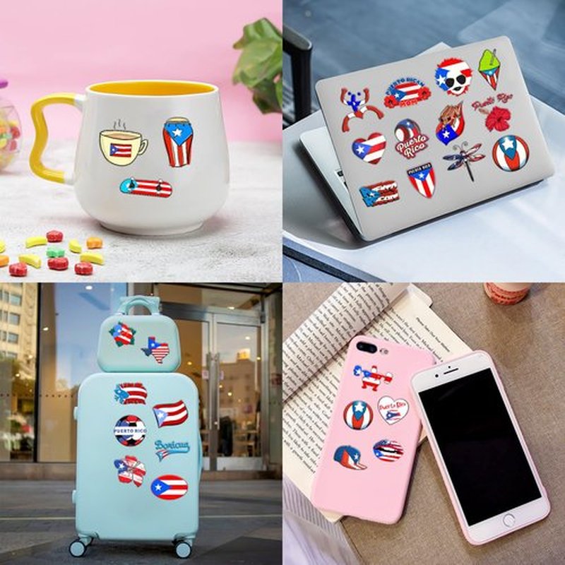 100PCS Puerto Rico Temporary Tattoos Puerto Rican Party Decorations Favors Supplies Themed Flag Stickers 10 Sheets Gifts for Baby Girls Boys Class School Carnival