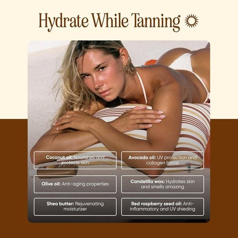 Tanning Club Browning Lotion - Sun Tanning Accelerator with Kukui Nut & Argan Oils - 150 mL