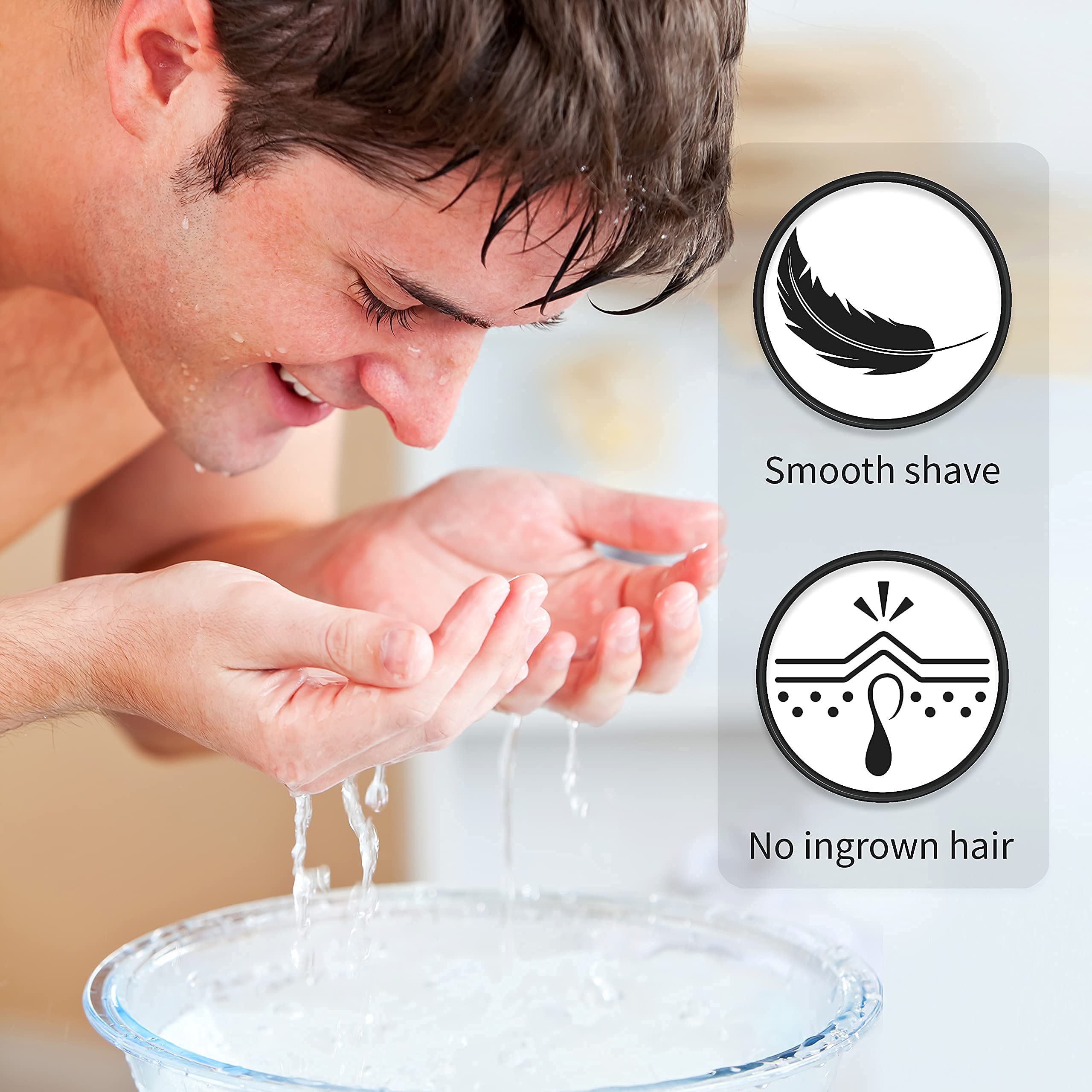 Bambaw - Synthetic Shaving Brush Black | Best Ingrown Hair Treatment | Wet Shaving Brush Shave Brush| Shaving Brush Metal Handle | Your Razor Bump Treatment