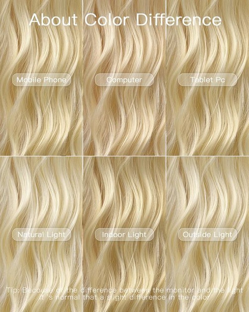 Aida ble Long Blonde Wig for Women 28 Inch Wavy Curly Blond Wig Middle Part Synthetic Wig Natural Looking for Daily Party Halloween Cosplay Use