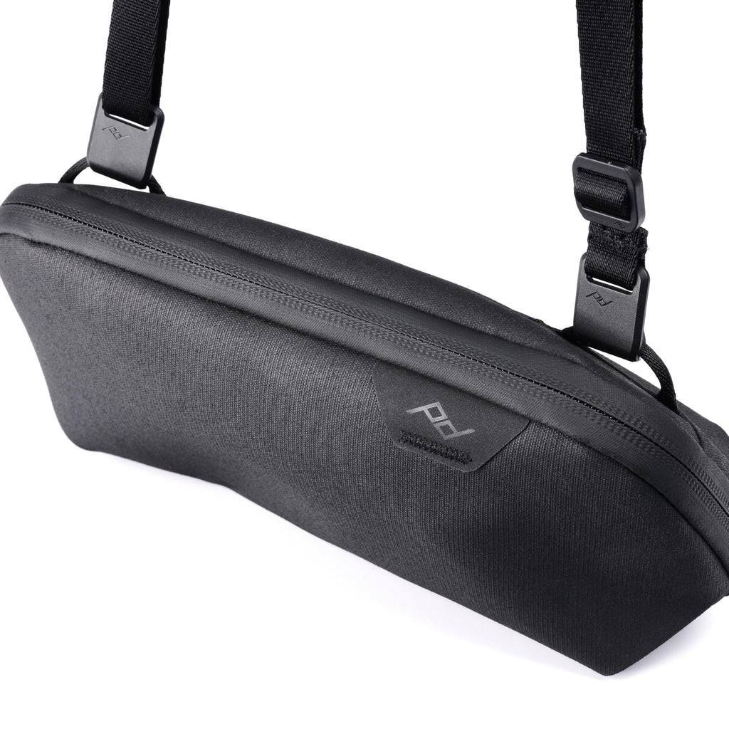 Peak Design Small Tech Pouch, Black, Electronics Organizer for Travel or Everyday Carry, Origami-Style Storage, Cable Pass-Through, Weatherproof Recycled Nylon, Gear Carry Bag for Men and Women