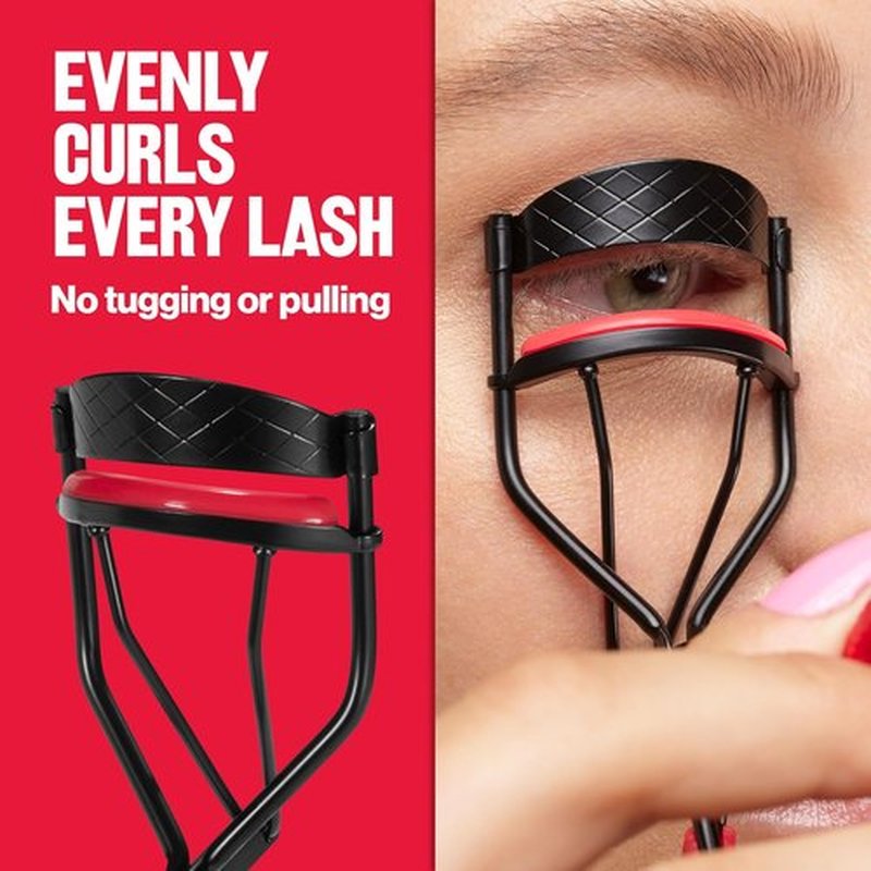Revlon Extra Curl Lash Curler - All-Day Dramatic Curl with Non-Slip Finger Grips | Easy to Use, 1 Count