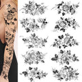 Large, beautiful and elegant temporary tattoos for women, Flower tattoos for women sleeve, Butterfly Sexy Long Lasting Temporary tattoo