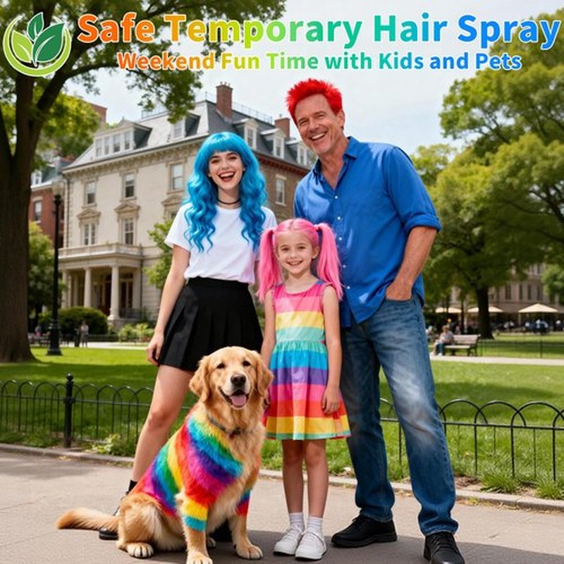Silver Temporary Hair Color Spray,Non-Stick Hairspray for Women Men,One-day Washable Hair Dye Spray for Party Halloween Cosplay DIY Christmas.