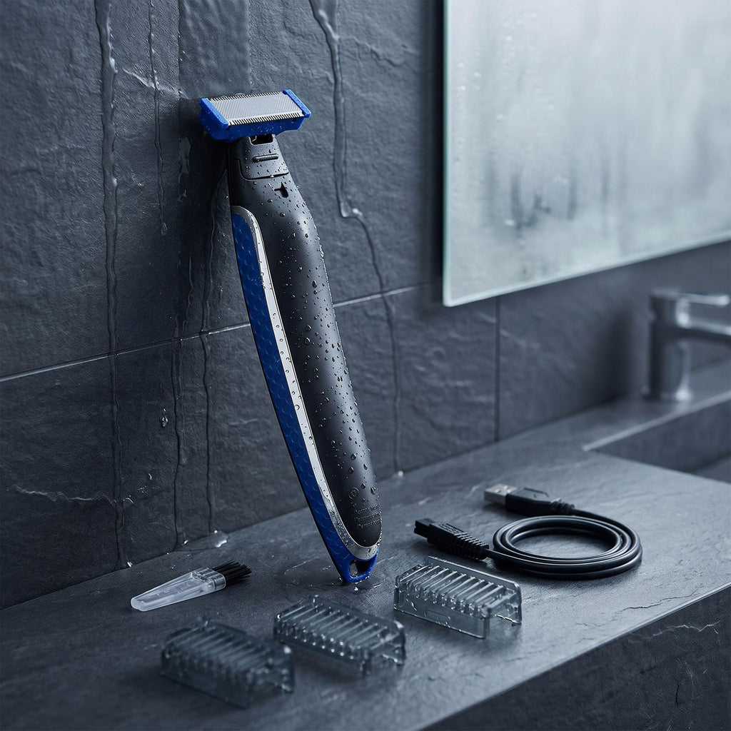 Mens Hair Trimmer & Body Shaver that Trims, Edges, Shaves, and Grooms - Rechargeable Beard Trimmer for Men