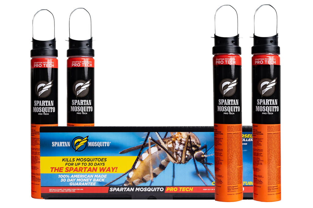 Spartan Mosquito Pro Tech - 1 Acre Pack 4 Tubes | Outdoor Mosquito Repellent for Yard, Patio & Home | Natural Insect Killer & Bug Control Barrier