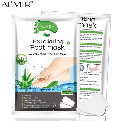 Foot Peel Mask 3 Pack， Exfoliator Peel Off Calluses Dead Skin Callus Remover，Baby Soft Smooth Touch Feet-Men Women (Aloe Vera)
