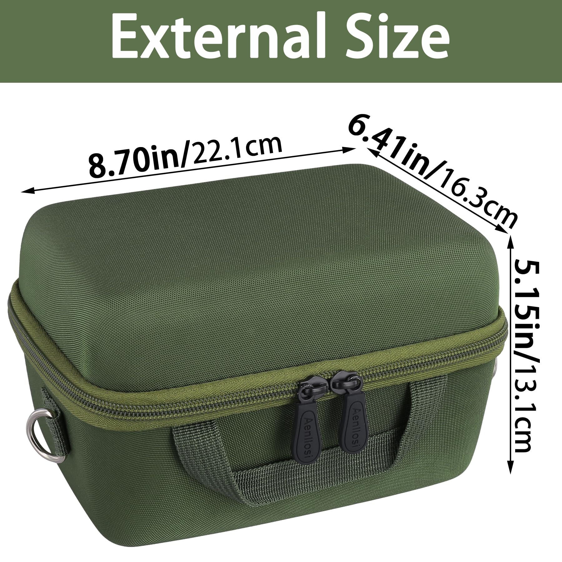 Aenllosi Hard Carrying Case Compatible with INSTAX WIDE 400 Instant Camera, Fujifilm Wide 400 Camera Protective Case, Green (Case Only)