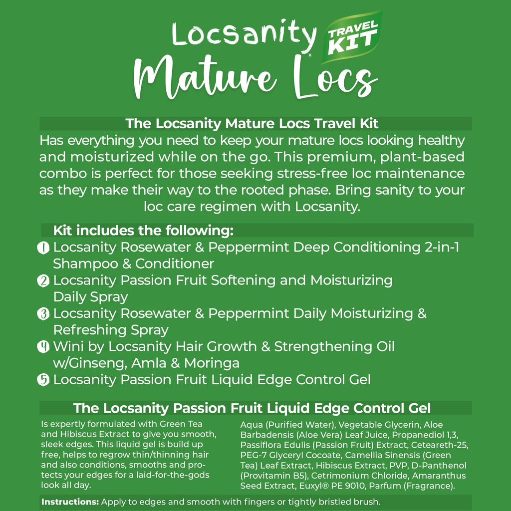 Locsanity Natural & Organic Loc Care Essentials Mature Locs Travel Kit