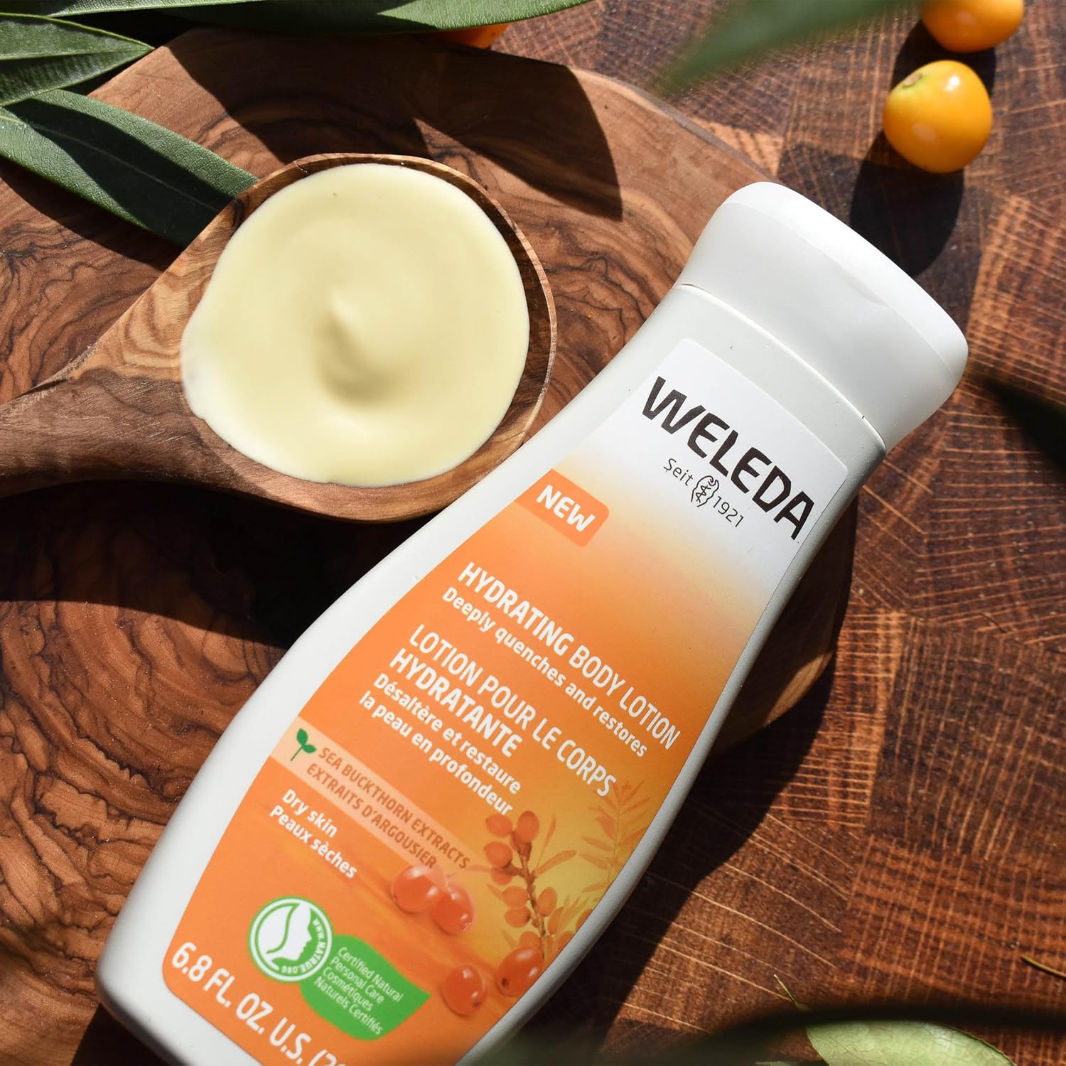 Weleda Hydrating Sea Buckthorn Body Lotion - Nourishing Moisturizer, 6.8 Fl Oz