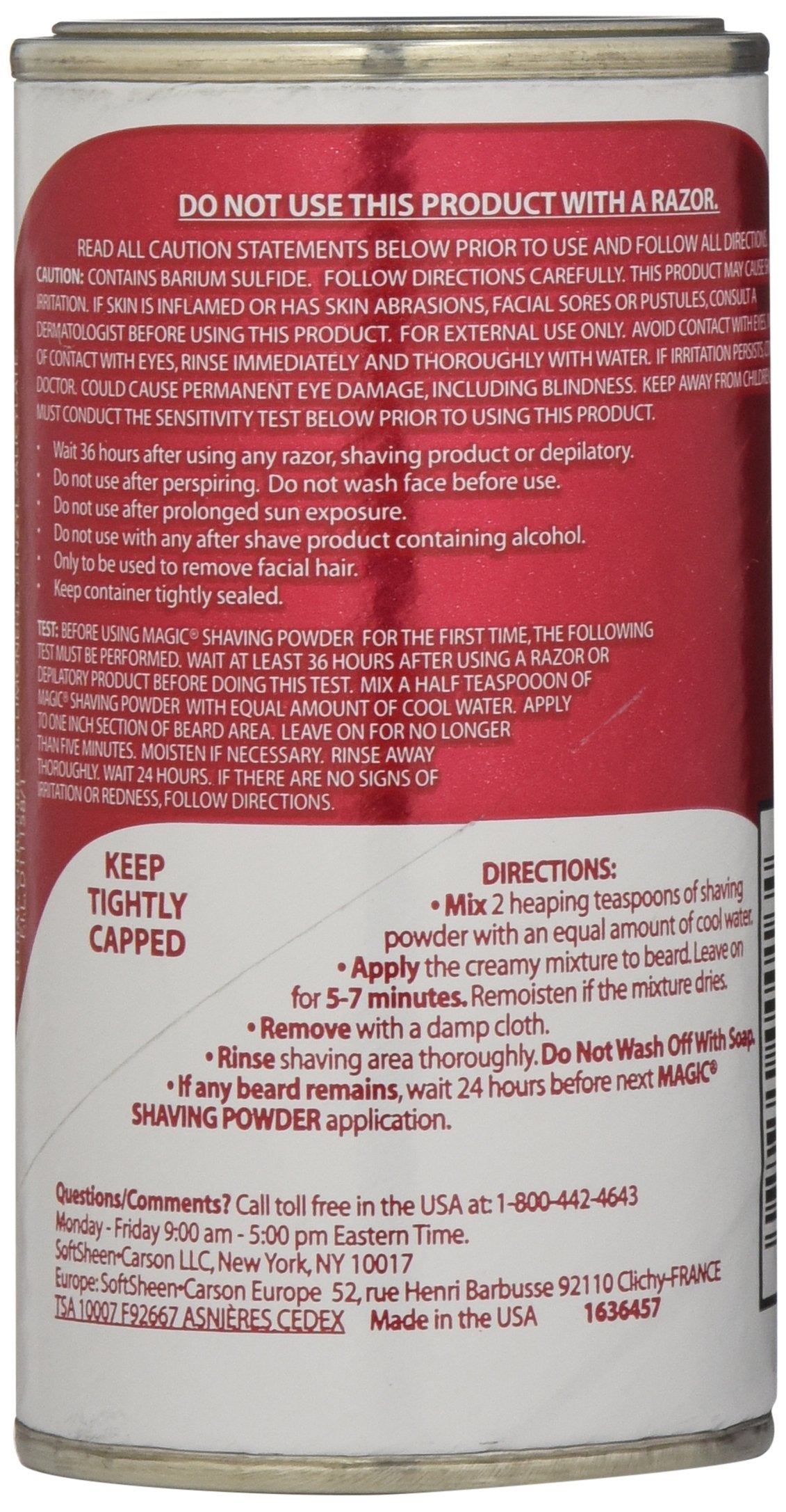 SoftSheen-Carson Magic Razorless Shaving for Men, Hair Removal Shave Powder, Helps Stop Razor Bumps Ingrown Hair, Strength, 6 Pack Extra Stength 30 oz