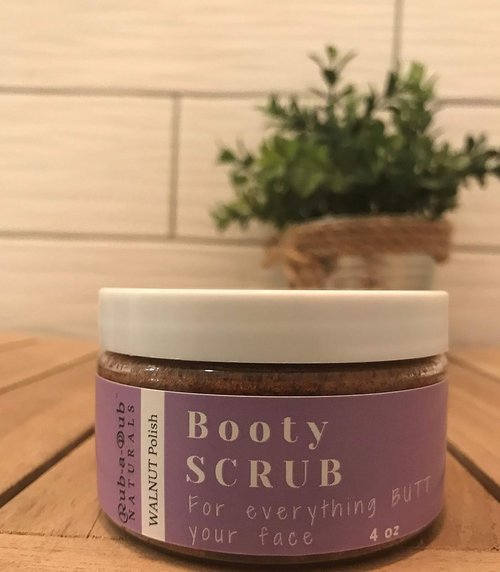 Premium Walnut Body Scrub - Exfoliating Butt Scrub for Acne, Cellulite & Stretch Marks | 4 Ounce