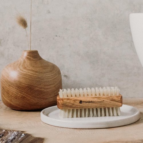 Large Olive Wood Nail Brush Natural Bristle