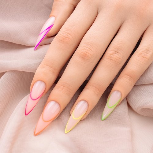 APRÉS Gel Couleur Combo Set, 5 Color Gel Nail Polish, Bright Nude Pastel Colors with Brush-X Nail Art Brush, 2024 Edition (Set 3-1)