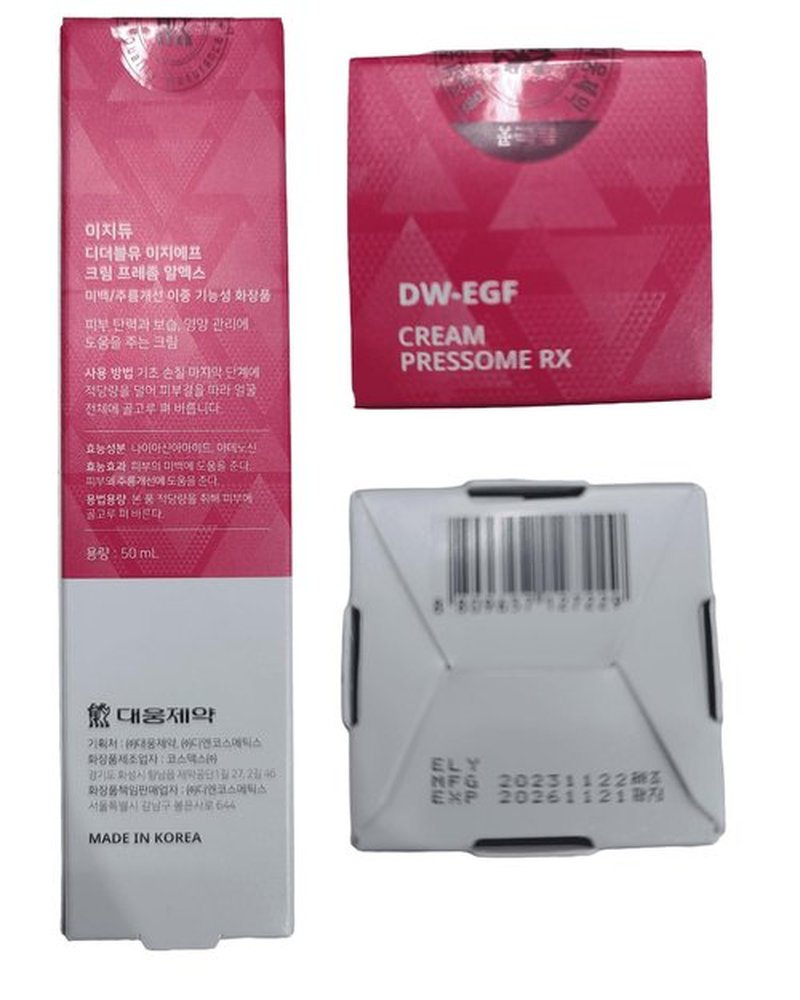 EASYDEW DW-EGF Peptide Pressome RX Cream - Korean Anti Aging Face Moisturizer for Firmness & Elasticity with EGF, Ceramide, Hyaluronic Acid - Soften & Reduce the Appearance of Wrinkles, 1.01oz. 3 Pack