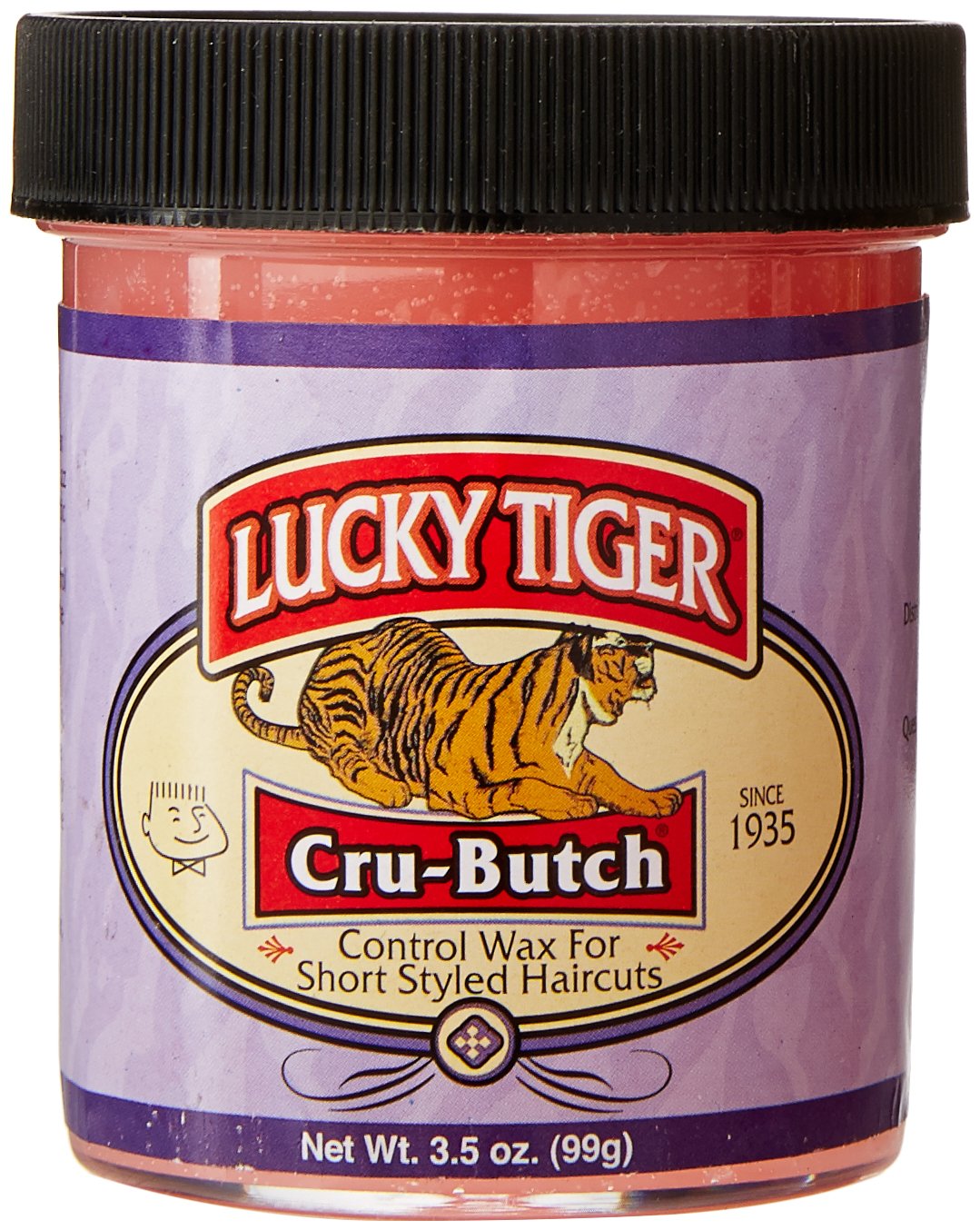 Lucky Tiger Cru-Butch Control Wax (3.5 oz) – Premium Hair Styling Wax for Crew Cuts, Buzz Cuts & Short Hairstyles – Strong Hold, Matte Finish – Classic Barbershop Formula