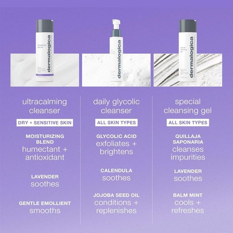 Dermalogica Ultracalming Cleanser - Gentle Face Wash for Sensitive Skin, PH Balanced Gel-Cream Formula