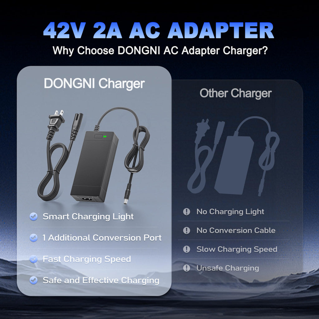 42V 2A Scooter Charger Compatible with Gotrax GXL V2, G2, G3, G4, Apex, Eclipse, Rival, XR Elite, Tour XP Electric Power Supply Compatible with Gotrax Alpha XL Charger