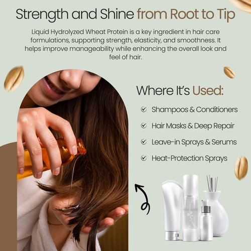 Talsen Chemicals Hydrolyzed Wheat Protein (4 Oz / 118 mL) Hydrolyzed Wheat Protein Liquid Cosmetic Grade Ingredient for Hair Strength and Moisture for Hair and Skin Care Formulations