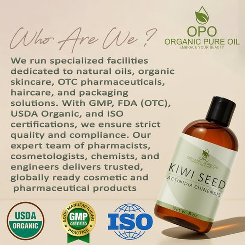 Kiwi Seed Oil - 8 oz - 100% Pure, All Natural, Cold Pressed, Unrefined, Premium Grade Carrier Oil Perfect for Hair, Skin, Scalp, Body Care Vegan Moisturizer, DIY, Cosmetics - Packaging May Vary