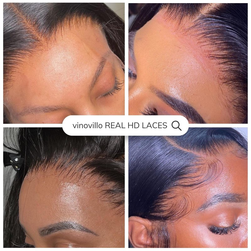 VINOVILLO 13x4 Skinlike Real HD Lace Frontal Only Straight Ultra Thin Invisible Lace Virgin Human Hair Front Pre Plucked Natural Hairline Sew In Frontal Closure Piece 14 Inch Natural Black
