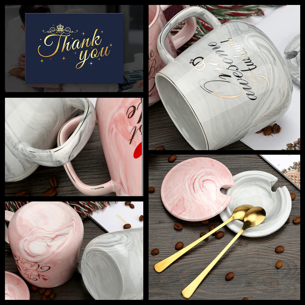 One Awesome Husband, The Best Wife Ever Coffee Mugs Mr Mrs Gift Set - Unique Anniversary Engagement Wedding Gifts for Couples - Funny Idea for Lovers Friends Parents Housewarming -15 OZ